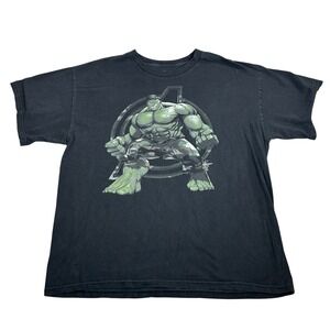 Marvel Avengers Assemble Hulk T Shirt Black Size XL Mad Engine